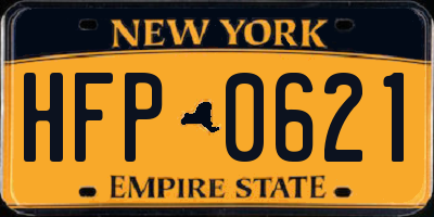 NY license plate HFP0621