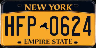 NY license plate HFP0624