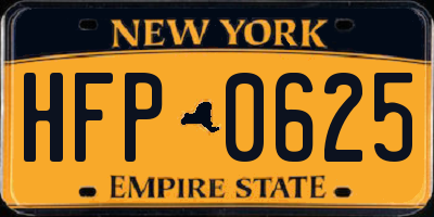 NY license plate HFP0625