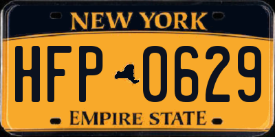 NY license plate HFP0629