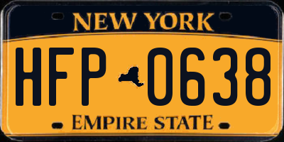 NY license plate HFP0638