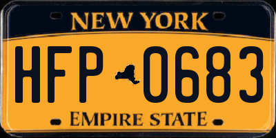 NY license plate HFP0683