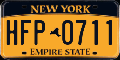 NY license plate HFP0711