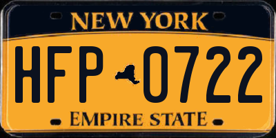 NY license plate HFP0722