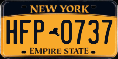 NY license plate HFP0737