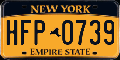 NY license plate HFP0739