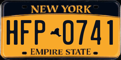 NY license plate HFP0741