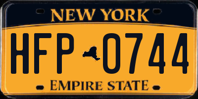 NY license plate HFP0744