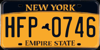 NY license plate HFP0746