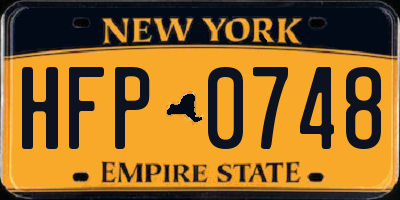 NY license plate HFP0748
