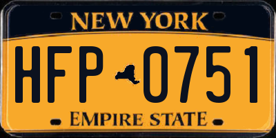 NY license plate HFP0751