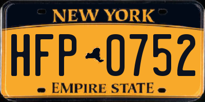 NY license plate HFP0752