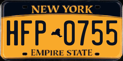 NY license plate HFP0755