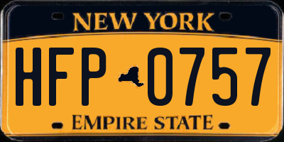 NY license plate HFP0757