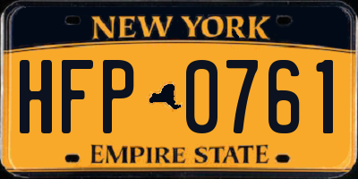 NY license plate HFP0761
