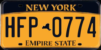 NY license plate HFP0774