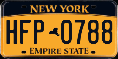 NY license plate HFP0788