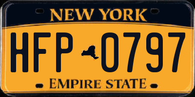 NY license plate HFP0797
