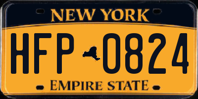 NY license plate HFP0824