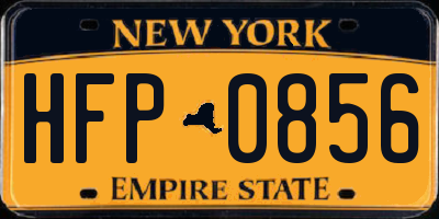 NY license plate HFP0856