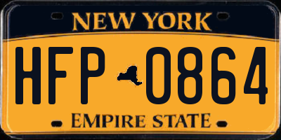 NY license plate HFP0864