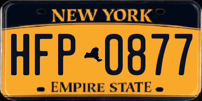 NY license plate HFP0877
