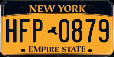 NY license plate HFP0879