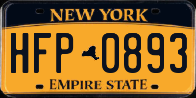 NY license plate HFP0893