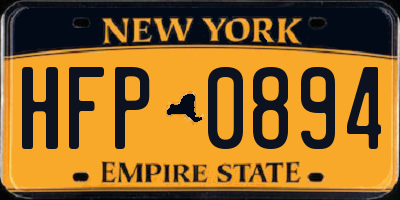 NY license plate HFP0894
