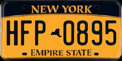 NY license plate HFP0895