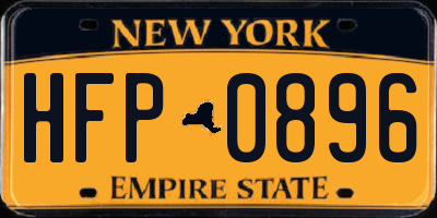 NY license plate HFP0896