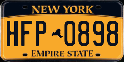 NY license plate HFP0898