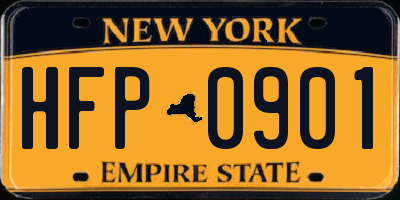 NY license plate HFP0901