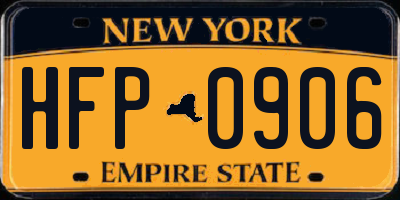 NY license plate HFP0906
