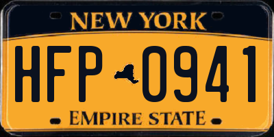 NY license plate HFP0941