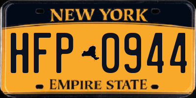 NY license plate HFP0944
