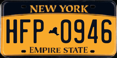 NY license plate HFP0946