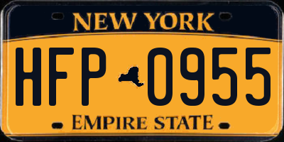NY license plate HFP0955