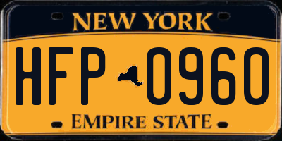 NY license plate HFP0960