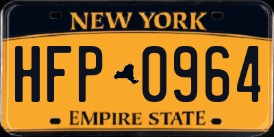 NY license plate HFP0964