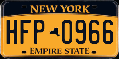 NY license plate HFP0966