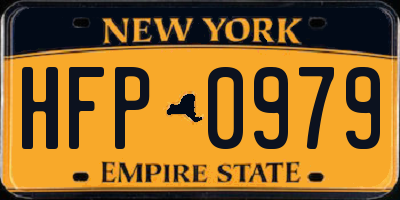 NY license plate HFP0979
