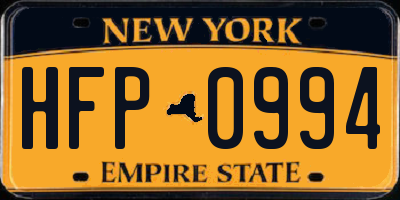 NY license plate HFP0994