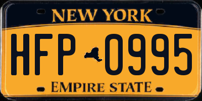 NY license plate HFP0995