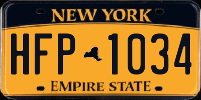 NY license plate HFP1034