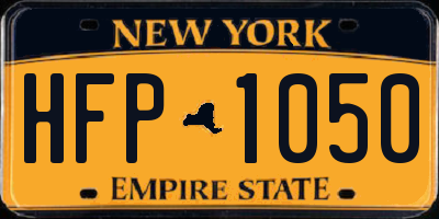 NY license plate HFP1050