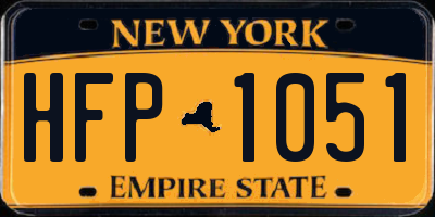 NY license plate HFP1051