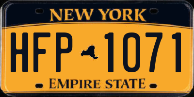 NY license plate HFP1071