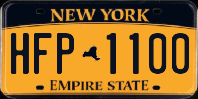 NY license plate HFP1100