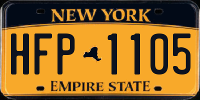 NY license plate HFP1105